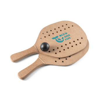 Raquete Personalizada MDF com Bola Inclusa SP98144 Brindes Personalizados