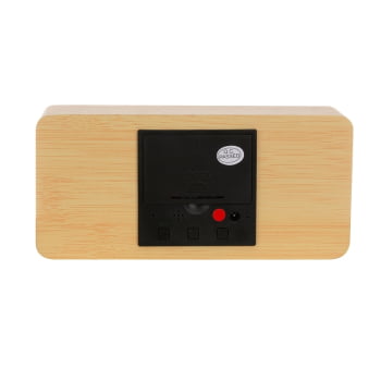 Relogio Personalizado Madeira Com Despertador X18563 Brinde Personalizado