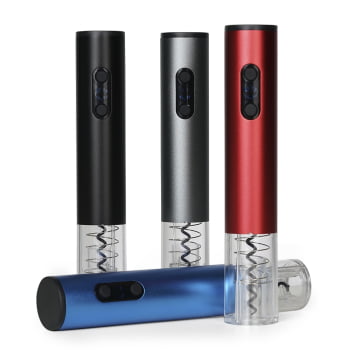 Saca Rolha Personalizado Elétrico com LED e Cortador de Lacre X18560 Brindes Personalizados