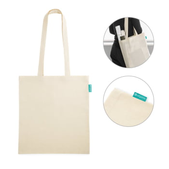 Sacola Personalizada 100% Algodão Orgânico MSP92932 Brinde Personalizado