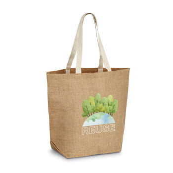 Sacola Personalizada 100% Juta MSP92828 Bindes Personalizados