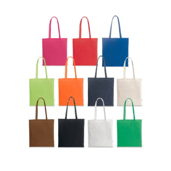 Sacola Personalizada Algodão e Poliéster Reciclado Sustentável MSP92084 Bindes Personalizados
