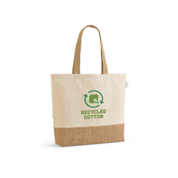 Sacola Personalizada Algodão e Poliéster Reciclado Sustentável MSP92343 Bindes Personalizados