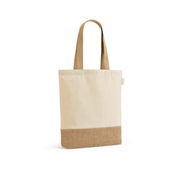 Sacola Personalizada Algodão e Poliéster Reciclado Sustentável MSP92345 Bindes Personalizados