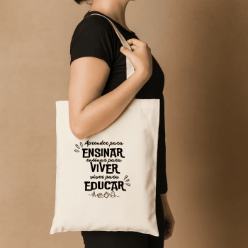 Brinde Presente Dia dos Professores Personalizado Sacola Personalizada Algodão X14879N-PROF