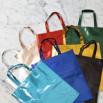 Sacola Personalizada TNT Metalizado X09143 Brinde Personalizado