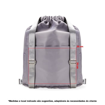Mochila Personalizada Sacola Sacochila Poliéster X05070 Brinde Personalizado
