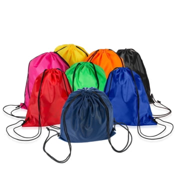 Mochila Personalizada Sacola Sacochila Saco Poliéster X02079 Brinde Personalizado