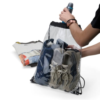 Mochila Personalizada Sacola Sacochila Saco PVC X18744 Brinde Personalizado