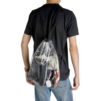 Mochila Personalizada Sacola Sacochila Saco PVC X18744 Brinde Personalizado