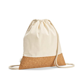 Mochila Sacola Sacochila Personalizada Algodão e Poliéster Reciclado Sustentável MSP92340 Brindes Personalizados