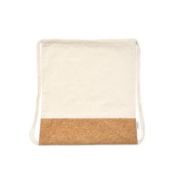 Mochila Sacola Sacochila Personalizada Algodão e Poliéster Reciclado Sustentável MSP92340 Brindes Personalizados