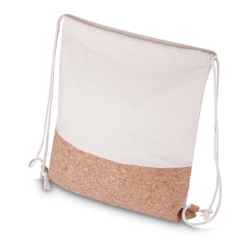 Sacochila Personalizada Algodão e Cortiça ASIBP0008 Brindes Personalizados