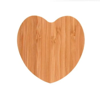 Saleiro Personalizado Bambu Formato de Coração SMTE-00233 Brinde Personalizado