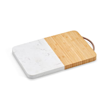 Tábua de Corte Personalizada Bambu e Mármore SP94341 30x20 cm Brinde Personalizado