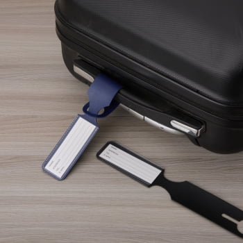 Tag Bagagem Personalizado Couro Sintético X07076 Brinde Personalizado