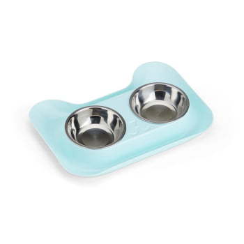 Tigela de PET Personalizada Aço inoxidável Dupla X03150 Brinde Personalizado