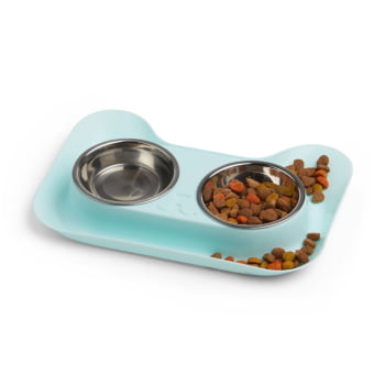 Tigela de PET Personalizada Aço inoxidável Dupla X03150 Brinde Personalizado