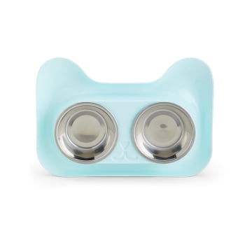 Tigela de PET Personalizada Aço inoxidável Dupla X03150 Brinde Personalizado