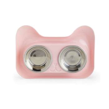 Tigela de PET Personalizada Aço inoxidável Dupla X03150 Brinde Personalizado