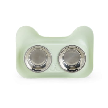 Tigela de PET Personalizada Aço inoxidável Dupla X03150 Brinde Personalizado