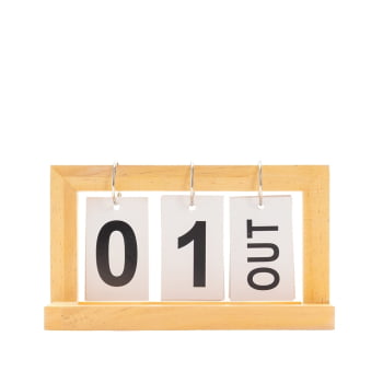 Calendário Personalizado Permanente Bambu X19025 Brinde Personalizado