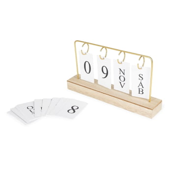 Calendário Personalizado Permanente Bambu X19026 Brindes Personalizados