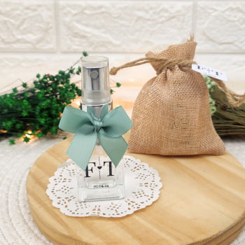 LEMBRANCINHA DE CASAMENTO HOME SPRAY 30ML SACO JUTA LAÇO GORGURÃO