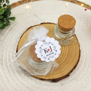 LEMBRANCINHA DE CASAMENTO VELA AROMÁTICA 40G ORGANZA JUTA AD TRANSPARENTE