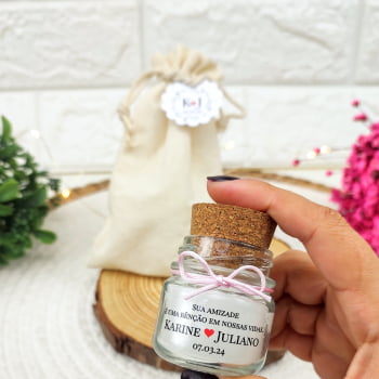 LEMBRANCINHA DE CASAMENTO VELA AROMÁTICA 40G SACO ALGODÃO FIO DE SEDA AD TRANSPARENTE