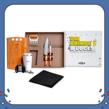 Kit Aniversário de Colaborador Personalizado Churrasco 6 Peças Copo Térmico SMKT-90301-BCO-ADC Brindes Personalizados Kit Aniversário de Colaborador Personalizado Churrasco 6 Peças Copo Térmico SMKT-90301-BCO-ADC Brindes Personalizados