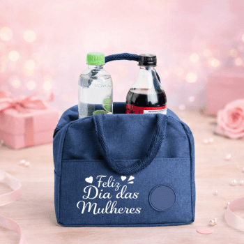 Brinde Dia Das Mulheres Personalizado Bolsa Térmica 5 Litros Poliéster X18967-MULHER Brindes Personalizados