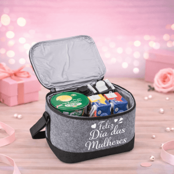 Brinde Dia Das Mulheres Personalizado Bolsa Térmica Feltro 6L X07085-MULHER Brinde Personalizado