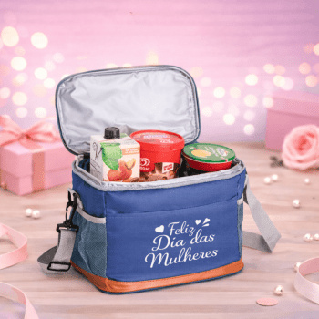 Brinde Dia Das Mulheres Personalizado Bolsa Térmica Poliéster 11 Litros X18966-MULHER Brinde Personalizado