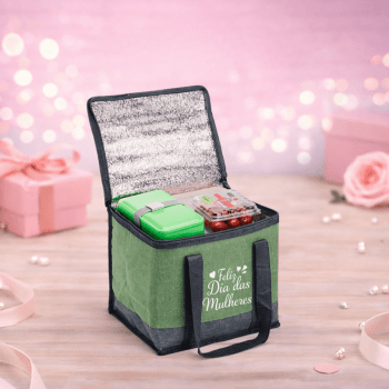 Brinde Dia Das Mulheres Personalizado Bolsa Térmica Poliéster 15L X02596-MULHER Brindes Personalizados