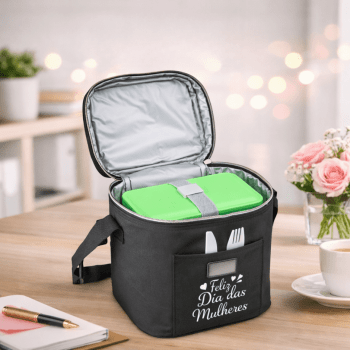 Brinde Dia Das Mulheres Personalizado Bolsa Térmica Tecido Sintético 10L X18764-MULHER Brindes Personalizados