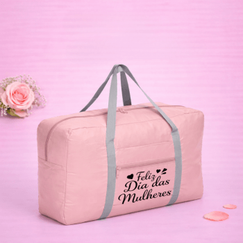 Brinde Dia Das Mulheres Personalizado Bolsa Viagem Poliéster 24L X02093-MULHER Brinde Personalizado