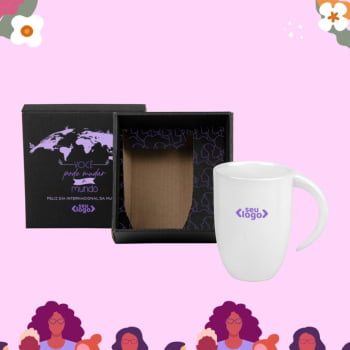 Brinde Dia Das Mulheres Personalizado Caneca Cerâmica 350 ML SMCO-01350-MULHER Brindes Personalizados