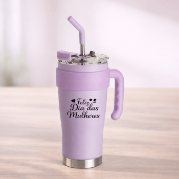 Brinde Dia Das Mulheres Personalizado Caneca Térmica Inox 800 ML X18970-MULHER Brinde Personalizado