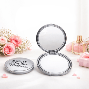 Brinde Dia Das Mulheres Personalizado Espelho Plástico Duplo X10232-MULHER Brinde Personalizado