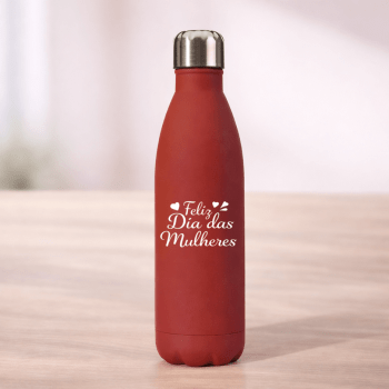 Brinde Dia Das Mulheres Personalizado Garrafa Inox 750ml Fosco Tampa Rosqueável X17011F-MULHER Brindes Personalizados