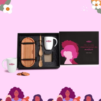 Brinde Dia Das Mulheres Personalizado Kit Café 5 Peças SMKT-90296-MULHER Brindes Personalizados Brinde Dia Das Mulheres Personalizado Kit Café 5 Peças SMKT-90296-MULHER Brindes Personalizados