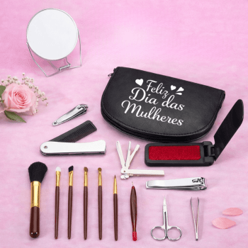 Brinde Dia Das Mulheres Personalizado Kit Manicure 15 Peças X10127-MULHER Brinde Personalizado