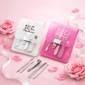 Brinde Dia Das Mulheres Personalizado Kit Manicure PVC 4 Peças SP94857-MULHER Brinde Personalizado