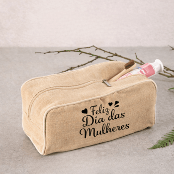 Brinde Dia Das Mulheres Personalizado Necessaire Algodão e Juta Sustentável SP92324-MULHER Brinde Personalizado Brinde Dia Das Mulheres Personalizado Necessaire Algodão e Juta Sustentável SP92324-MULHER Brinde Personalizado