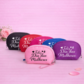 Brinde Dia Das Mulheres Personalizado Necessaire Nylon Impermeável X18533-MULHER Brinde Personalizado Brinde Dia Das Mulheres Personalizado Necessaire Nylon Impermeável X18533-MULHER Brinde Personalizado