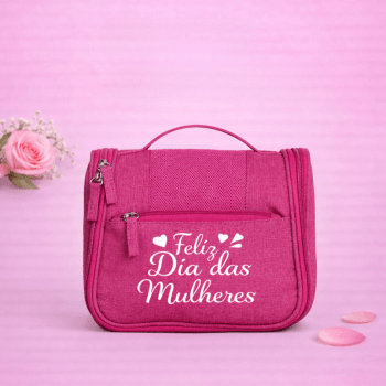 Brinde Dia Das Mulheres Personalizado Necessaire Nylon Oxford X18507-MULHER Brinde Personalizado