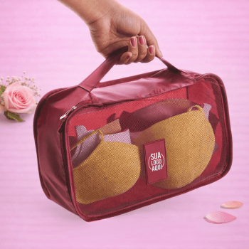 Brinde Dia Das Mulheres Personalizado Necessaire Nylon X18538-MULHER Brindes Personalizados