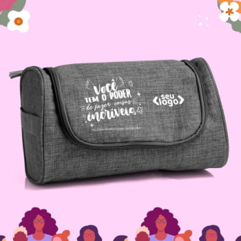 Brinde Dia Das Mulheres Personalizado Necessaire Poliéster SMMA-09102-MULHER Brinde Personalizado