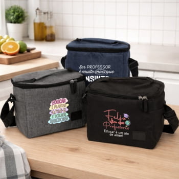 Brinde Presente Dia dos Professores Bolsa Térmica Personalizad OxFord 6 Litros X19077